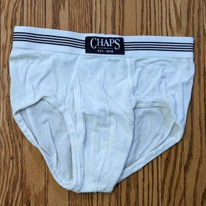 CHAPS White Mens Briefs Size Small 5 Pairs